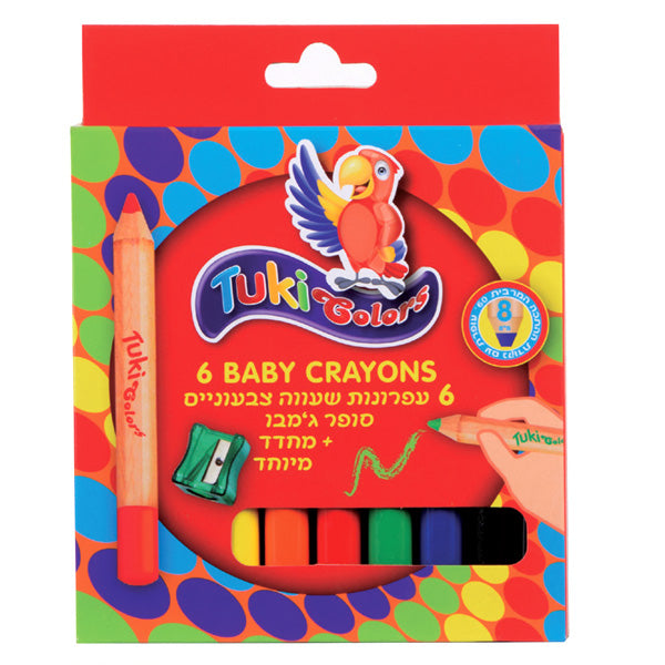 الوان خشب سميكة جداً - رزمة 6 الوان + مبراة